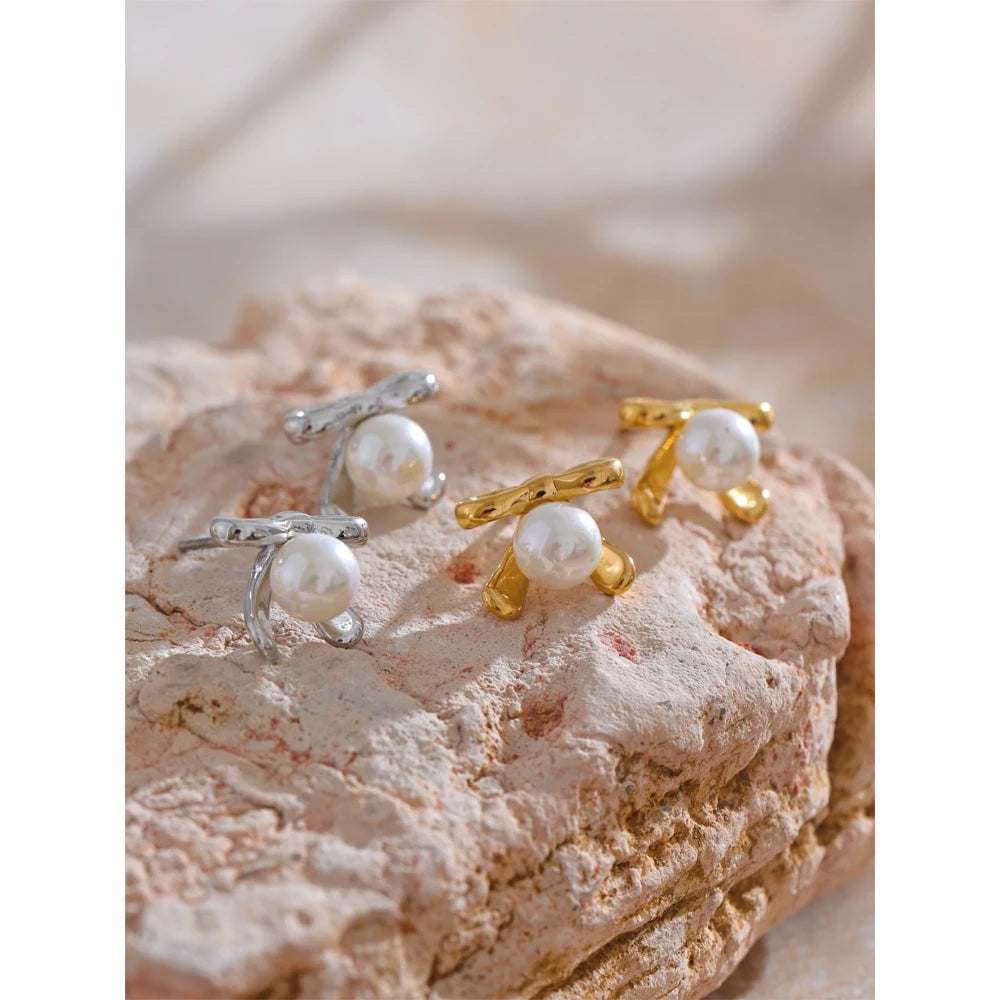 NORYO Pearl Bowknot Ohrringe