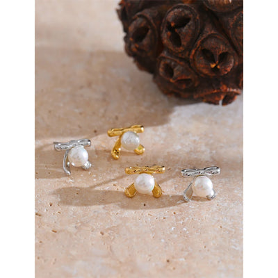 NORYO Pearl Bowknot Ohrringe