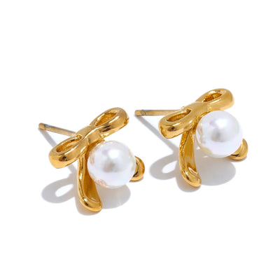 NORYO Pearl Bowknot Ohrringe