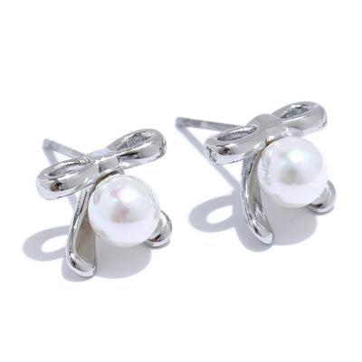 NORYO Pearl Bowknot Ohrringe