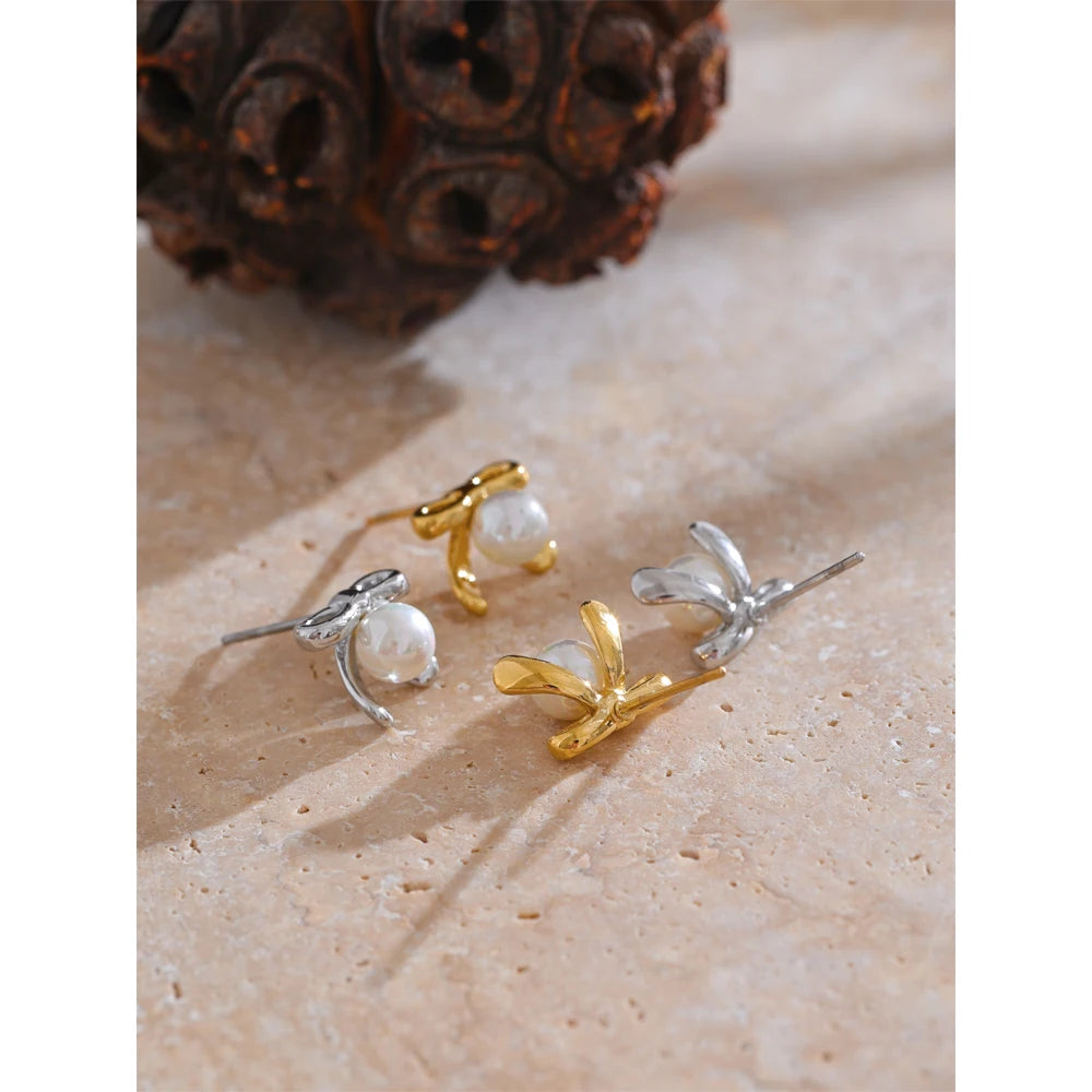 NORYO Pearl Bowknot Ohrringe